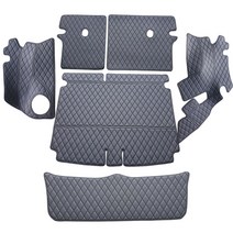 차팡 풀커버 일반 원단 차량용 트렁크매트 블랙 앤 블랙 + 벨크로 까끌이 15p + 보들이 15p, 니로 노블레스 5인승 2020년형(스피커 유)