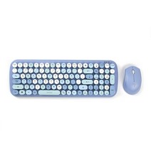 로이체 무선 키보드   마우스 세트, RMK-5000, 블루