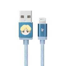 케이에이치바텍 BTS 캐릭터 8핀 라이트닝 충전 케이블, JIN, 1개