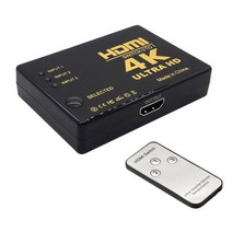 셀인스텍 HDMI SWITCH 3TO1 선택기 + 리모컨 세트, HS3TO1