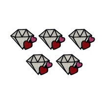 이노타임 하트 다이아 와펜 50 x 55 mm 5p + 접착시트 세트 104, 혼합색상, 1세트