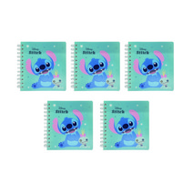 스티치 사각 스프링 PP노트, 혼합색상, 5개