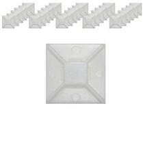 접착식 케이블타이 홀더 백색 일반 20 x 20 mm, 1000개, 화이트