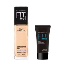 메이블린 핏미 듀이 파운데이션 30ml + 미니 프라이머 5ml 세트, 120 클래식 아이보리, 1세트