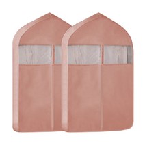더플로우컴퍼니 깔끔한 확장형 부직포 지퍼형 옷커버 핑크 60 x 10 x 108 cm, 1개입, 2개