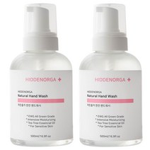 히든올가 약산성 거품 물비누 대용량 핸드워시, 500ml, 2개
