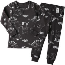 퓨코 아동용 러프 다이노 20수 오가닉 내의 상하세트