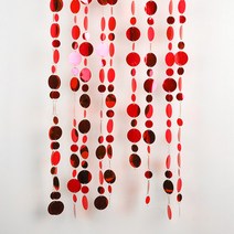 마켓감성 트윈클미러 파티커튼 10p, 레드