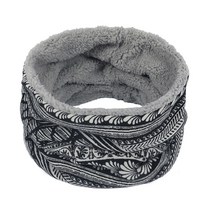 나야스타일 겨울 스포츠 방한 넥워머 DJMC-27, 꽃장식 그레이