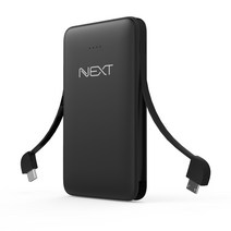 넥스트 휴대용 보조배터리 5000mAh, NEXT-5005PBCB, 혼합색상