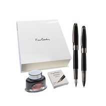 피에르가르뎅 나이트 만년필 + 볼펜 0.7mm + 병잉크 + 잉크카트리지 + 기프트박스 세트, F, GUN