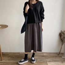 보리맘 소다 배색 임부 원피스 G384