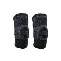 웰럽 프리미엄 실리콘 스프링 무릎보호대 블랙 WL-1027 2p, 1세트