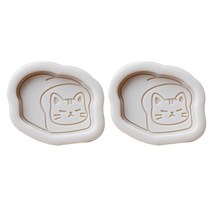 식빵고양이 실리콘몰드 2p, 혼합색상
