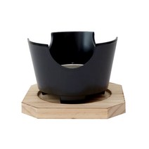 코지테이블 가정용 미니 화로 + 우드받침 + 연료통, 지름 12.5cm x 높이 8cm, 1세트