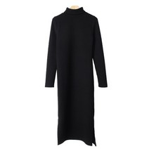 렌디리 하이넥 골지 롱 원피스