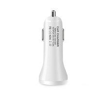 텐교 USB 2포트 시거잭 충전기, TK-CCHS01, 화이트