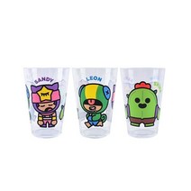 릴팡 브롤스타즈 파티 점보컵 500ml BR6580, 혼합색상, 3개