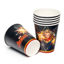 디즈니 마블 종이 파티컵 캡틴 마블 오리지널 290ml, 1000개