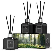 힐포레스트 퍼퓸 디퓨저 200ml 3p + 리드스틱 12p 세트, 화이트 머스크