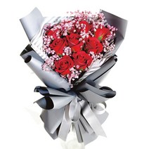 도시정원 조화 프리저브드 안개 비누 장미꽃다발, 레드