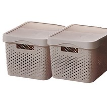 콕콕 도트 멀티 바스켓 그레이 L, 2개