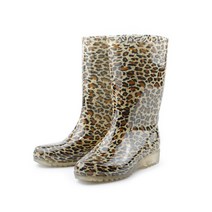 보생 K투명 여성 장화, 호피, 230