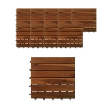 베스트홈 아카시아 원목 조립식 라인 데크타일, 10개