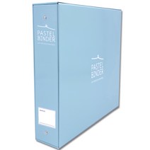 큐지오 메이커리 파스텔바인더 포토앨범 대형, 블루(블랙내지), 40매