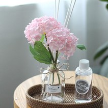 벚꽃수국 플라워 디퓨저 병 + 용액 100ml + 핑크수국 + 스틱 4p + 선물박스 세트, 13. 레몬그라 스