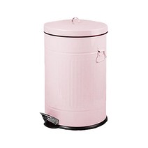 행거인행거 인테리어 양철 페달휴지통 3L, 핑크