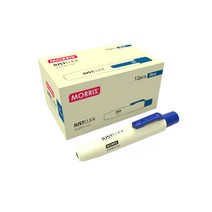 모리스 JUSTCLICK 유성매직 M2, 블루, 12개