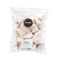 스펀지팝 라텍스 웨지 둥근삼각 스펀지 퍼프 50p + 케이스, 1개