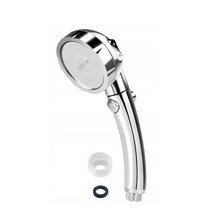 LYDIA 기능성 절수 온오프 3단 조절 수압상승 샤워기 헤드 실버, 1개