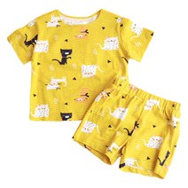 일라엘 아동용 냥이 프린트 실내복 상하의 세트