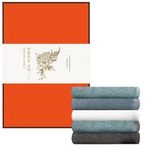 송월타월 클린무지 세면타월 150g 30수 면사 + 케이스 + 결혼식기념 띠지 500 x 70 cm, 랜덤발송(타월, 케이스), C타입(띠지), 10세트