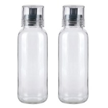실리콘 오일 소스병 그레이 2p + 스티커, 280ml, 1세트
