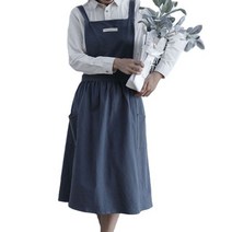 플래빗 내추럴 예쁜 앞치마, 네이비블루, 1개