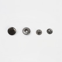 스프링도트 스냅단추 10mm 세트, 흑니켈, 50세트
