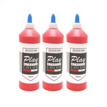 제이에스 플레이 전문가용 아크릴 물감 17 Red 3p, 500ml, 1색