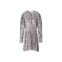 이로 여성 멀티 그린 패턴 퍼프숄더 쉬폰원피스 OKOO DRESS