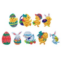 데코홈 보석십자수 스티커 만들기 DIY 세트, 24 병아리, 1세트