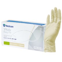 메디컴 바이탈 이지핏 라텍스 글러브 아이보리 S, 소(S), 1개
