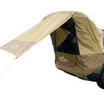 카페클럽 SUV 테일 텐트 + 폴대 2m x 2p + 폴대 파우치, 베이지, 1세트