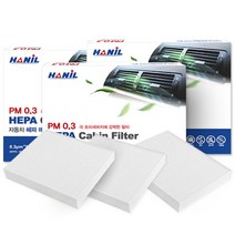 한일 PM0.3 차량용 에어컨필터, 3개, UM195