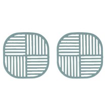 스쿼드 실리콘 냄비받침, 그린, 2개