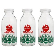 오체어스 서울우유 레트로 유리병 밀크, 330ml, 3개