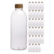 우유 페트병 투명 + 캡 골드, 1L, 88개