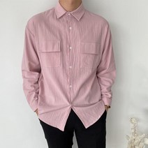 페이퍼먼츠 남성용 카라넥 포켓주머니 데일리 캐주얼 긴소매 셔츠 13747