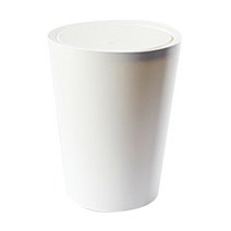 스타 심플 스윙 휴지통 8.5L, 화이트, 1개